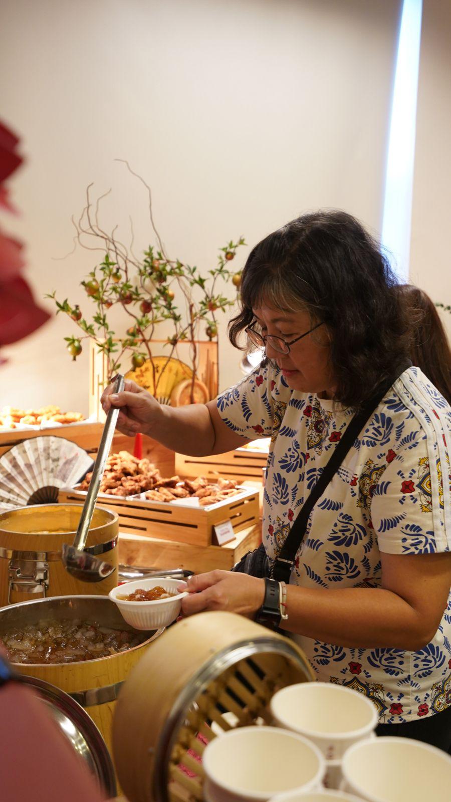 Breakfast catering Singapore spread set up before a press conference by Swee Choon